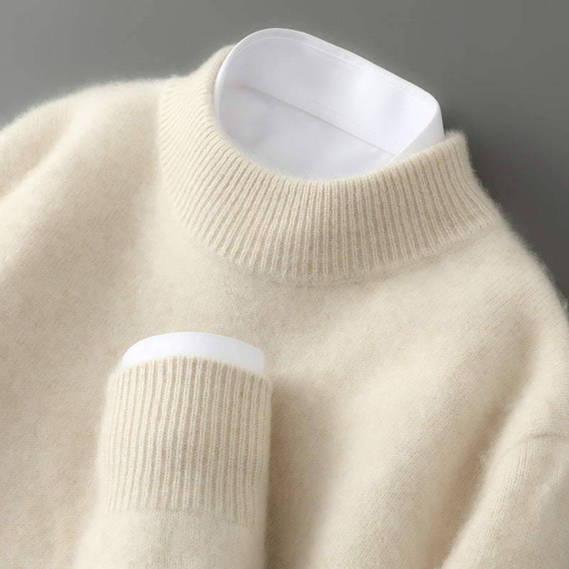 Men's Wavlynn Enzo Conti cashmere sweater, soft knit with tailored layering collar for refined style