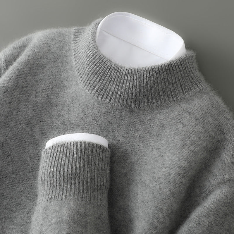 Men's Wavlynn Enzo Conti cashmere sweater soft knit tailored layering collar elegant luxury fit