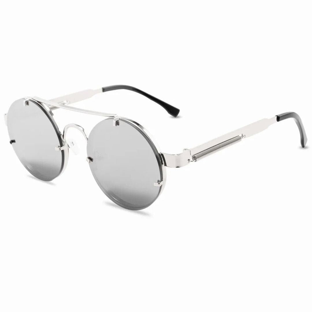 EraVision round sunglasses steel frame UV400 scratch-resistant lenses retro modern style