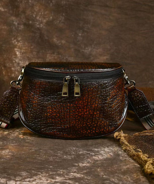 Sacoche de selle en cuir de veau café européen et américain - Wavlynn