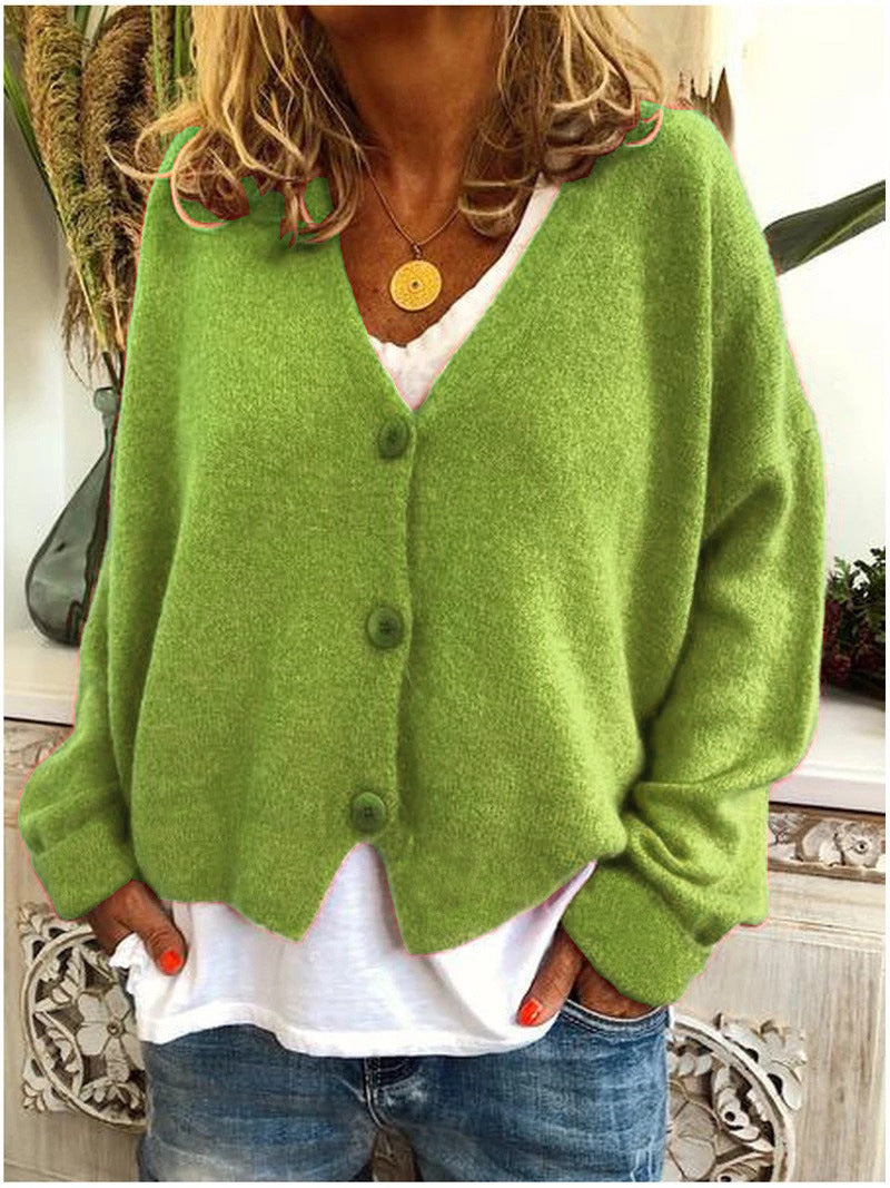 Annelise™ warm knit cardigan in neutral tones, relaxed layering silhouette with cozy elegant fit