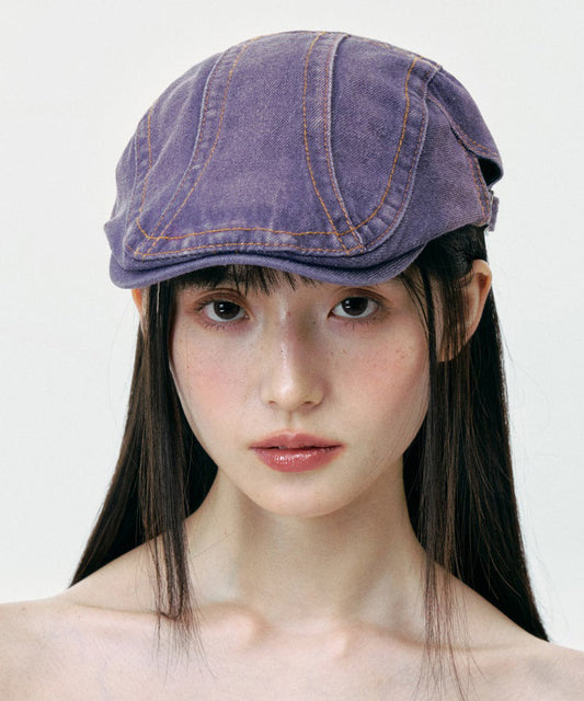 Chapeau breton en denim violet Fashion Street - Wavlynn