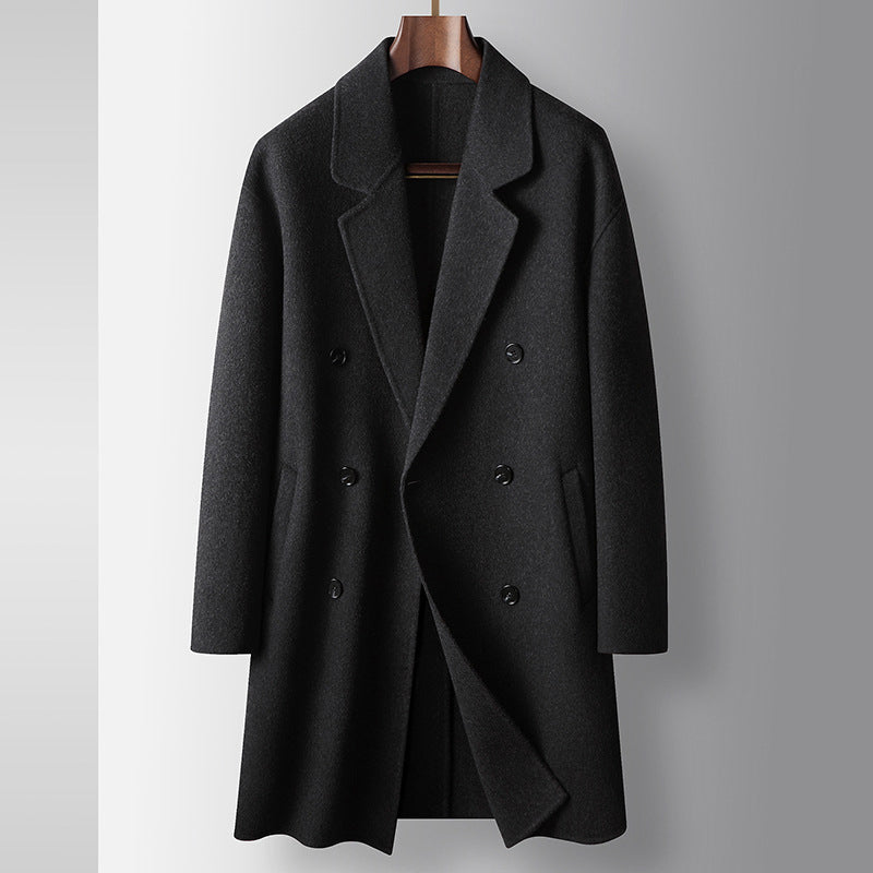 Felix Grant double-breasted premium wool coat, tailored silhouette for sophisticated winter warmth