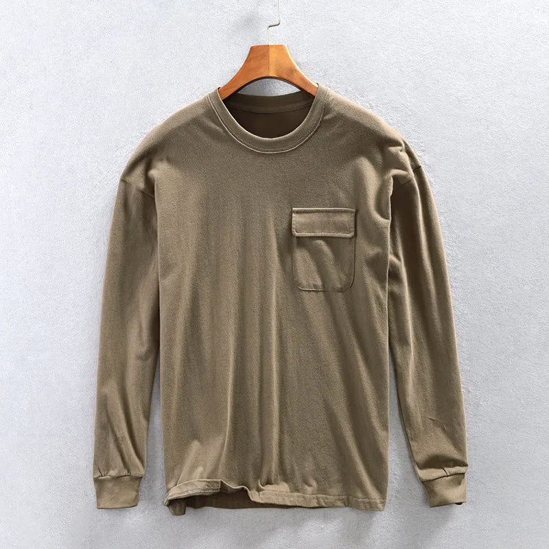 Felix Grant cotton everyday sweatshirt with O-neck collar and functional chest pocket