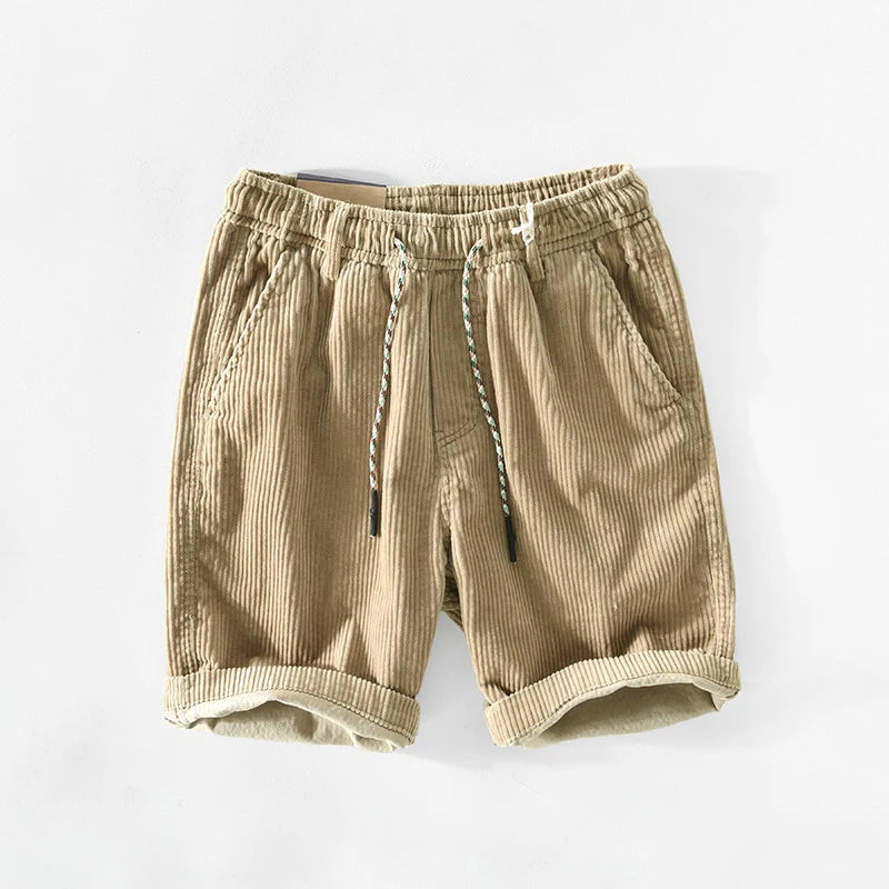 Felix Grant Golden Shores loose fit cotton shorts with colorful drawstring closure, breathable comfort