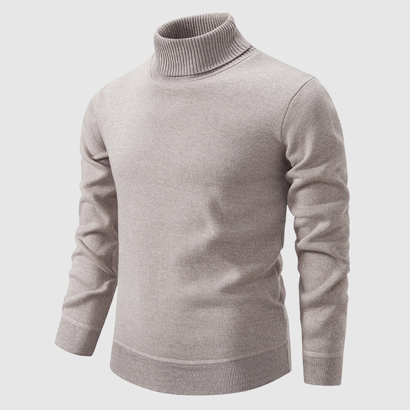 Felix Grant modern turtleneck sweater in soft knit poly-blend, elegant cold-weather style with artful knit detail