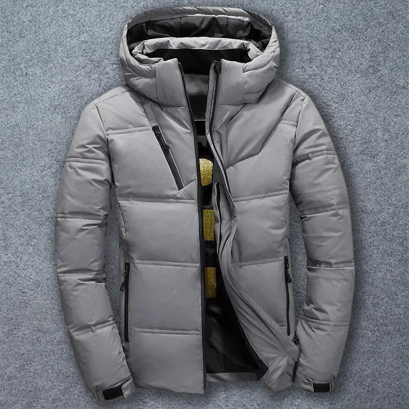 Felix Grant mountain down jacket white goose insulation detachable hood winter puffer coat