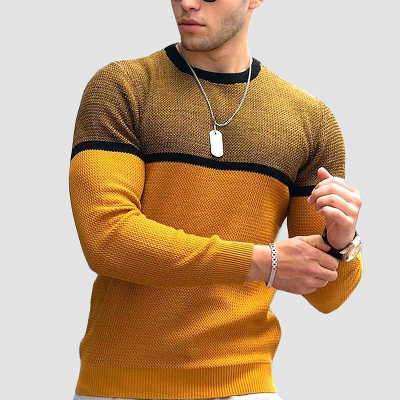 Men's Felix Grant New Jersey sweater cotton-poly blend round neck sporty cut everyday wear