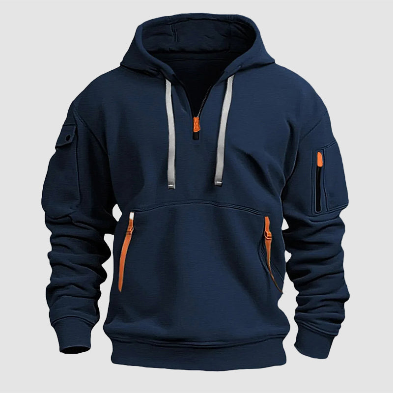 Felix Grant Prime Essential lightweight sweatshirt, loose fit with multi-pocket design and sleek hood