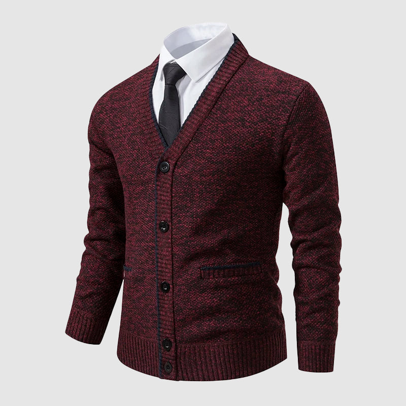 Felix Grant retro elegance cardigan in classic knit with front button fastening and refined sophisticated silhouette