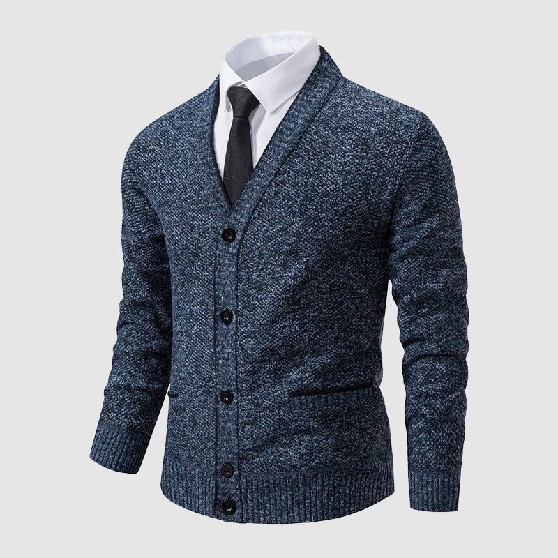 Felix Grant retro elegance cardigan in classic style with front button fastening and soft polyester fabric