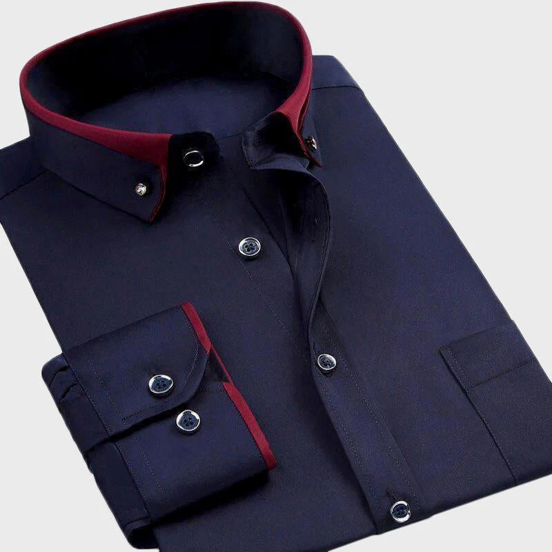 Aiden stretch dress shirt breathable slim-fit fabric for all-day comfort and versatile style