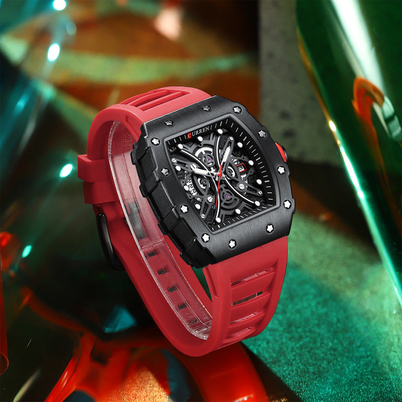 Felix Grant Paramount Vector watch tonneau-shaped case multi-layered dial bold modern horology design