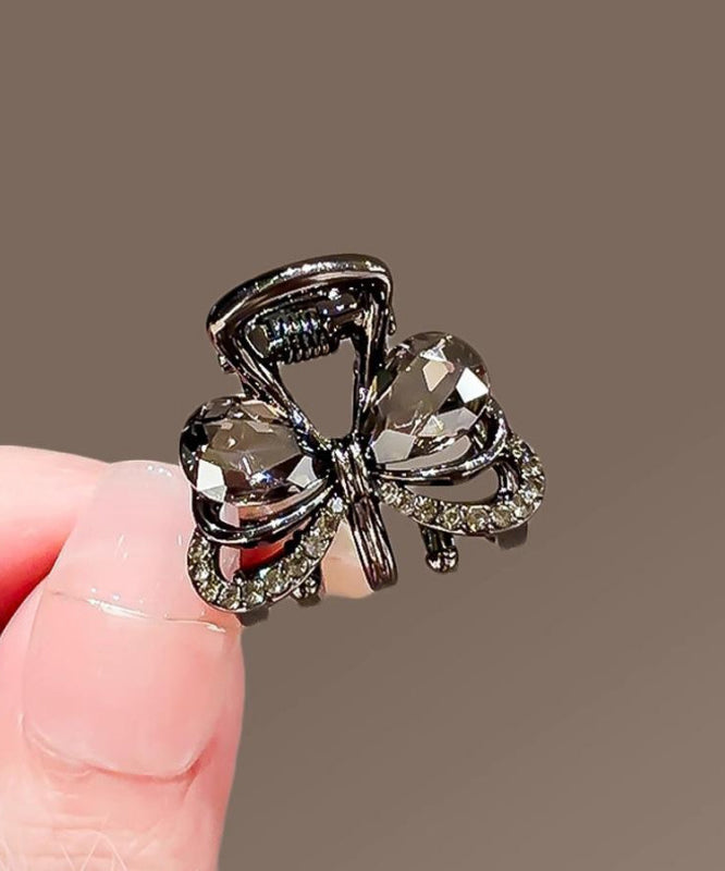 Épingle à cheveux en alliage noir fin avec cristal de zircon - Wavlynn