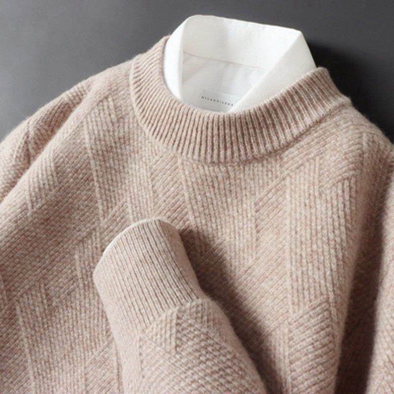 François Blanchet unisex cashmere blend sweater, soft luxury knit with subtle geometric texture