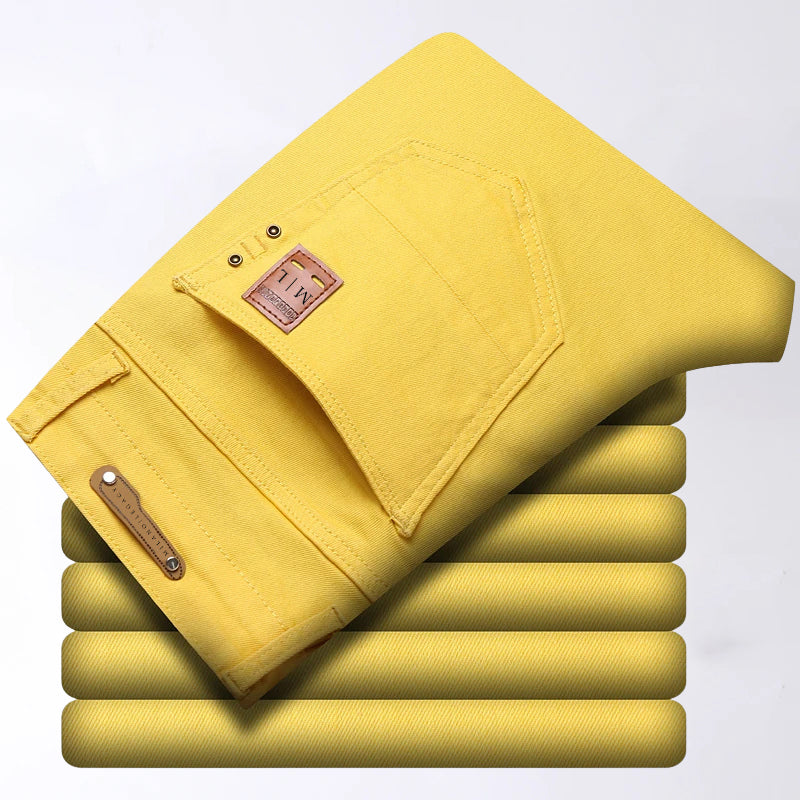 François Blanchet unisex slim straight-leg midweight stretch denim jeans for everyday comfort