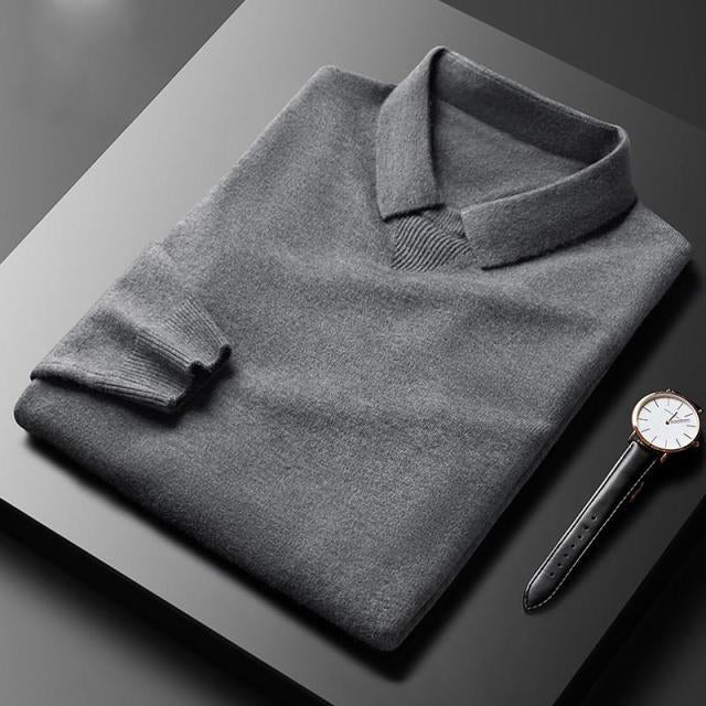 François Blanchet unisex lightweight wool sweater turn-down collar minimalist everyday knit