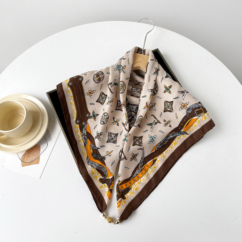 Gioia di Seta silk scarf by Sofia Amoretti, lustrous statement accessory in versatile wrap style