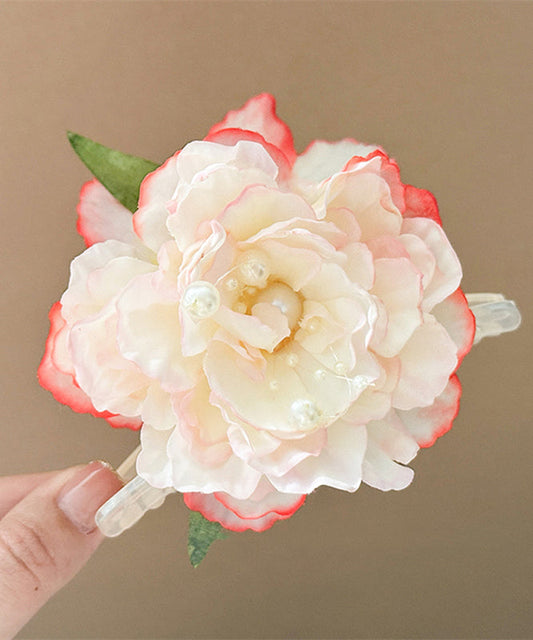 Épingle à cheveux florale pivoine en alliage de couleur dégradée - Wavlynn