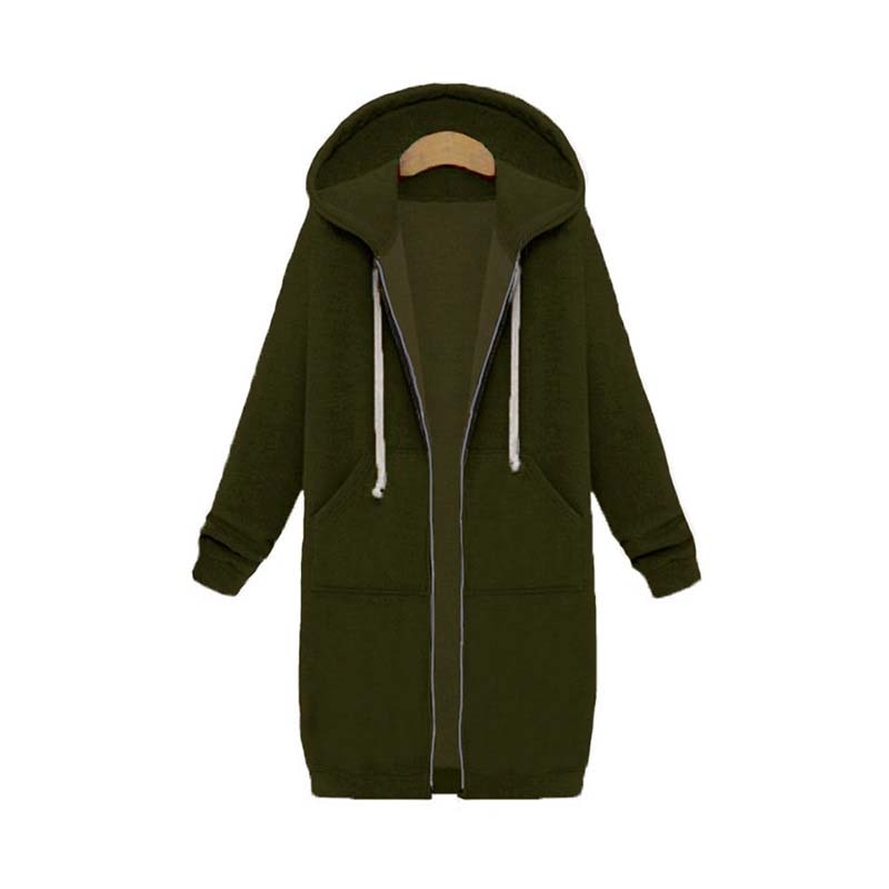Bonnie longline full-zip hoodie in casual style with extended cut for versatile everyday layering