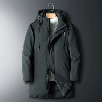 Selwyn oversized padded winter jacket in black, blue, and red with cozy quilted design
