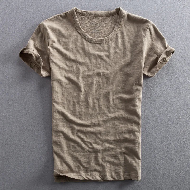 Wavlynn Ryan classic crew neck cotton tee regular fit breathable everyday layering essential