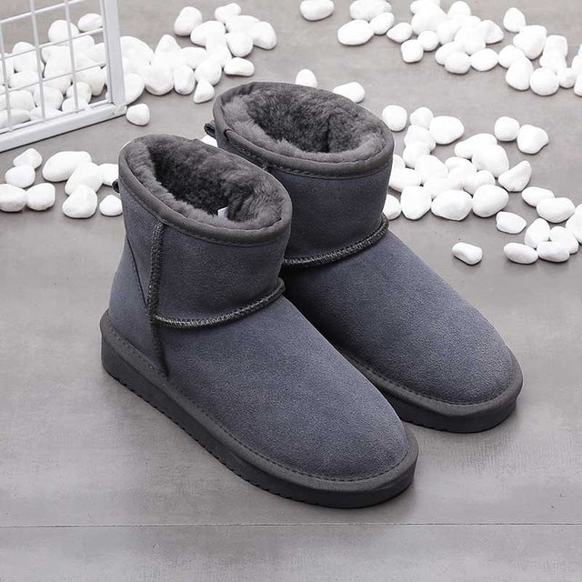 Women's suede ankle boots flat sole with plush interior lining, cozy everyday style for cooler seasons