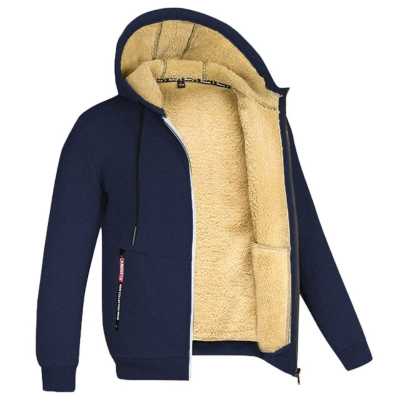 ThermaCore insulated jacket in neutral tone, slim urban fit with padded quilted design for cold weather