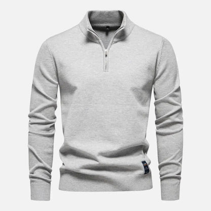 Hank quarter-zip fitted sweater in premium knit with tailored silhouette and polished contemporary style