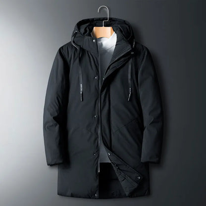 Selwyn oversized padded winter jacket in black, blue, and red with cozy quilted design