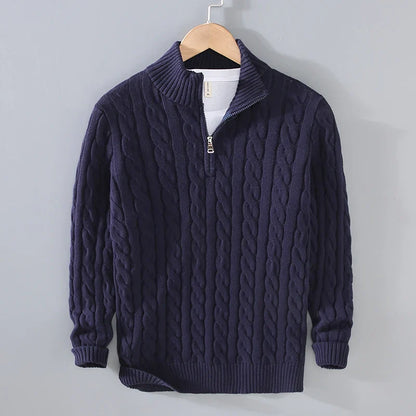 Sylor beige cotton sweater relaxed fit with Italian-inspired design and thick cozy fabric