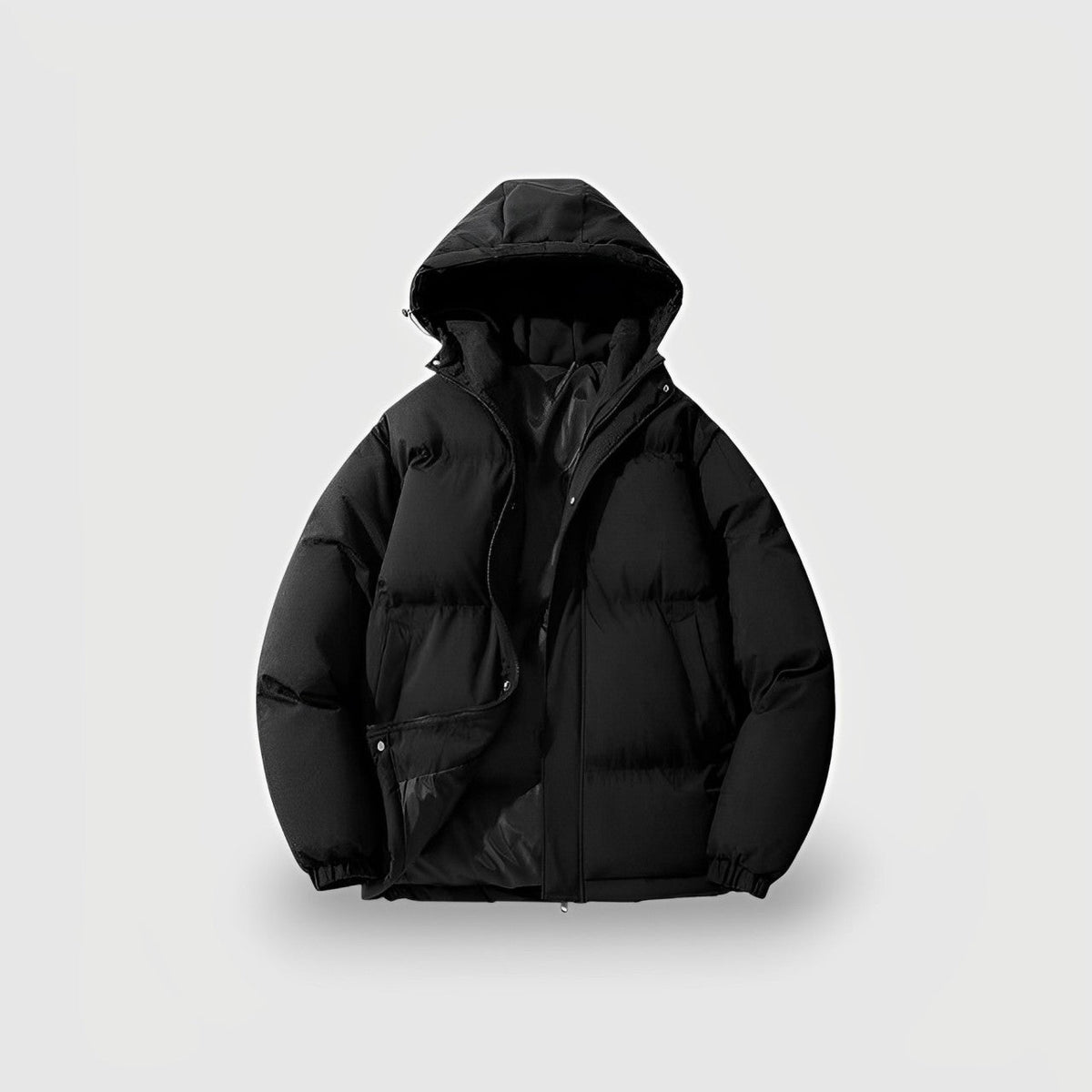 Women's pink hooded puffer jacket with quilted insulation, cozy winter outerwear by Wavlynn