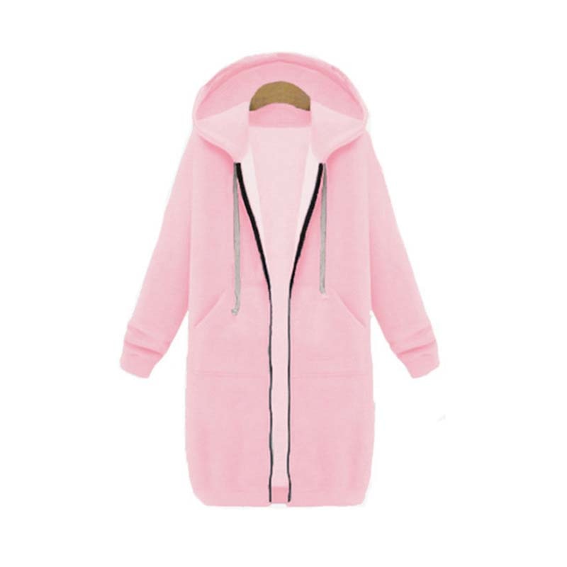 Bonnie longline full-zip hoodie in casual style with extended cut for versatile everyday layering