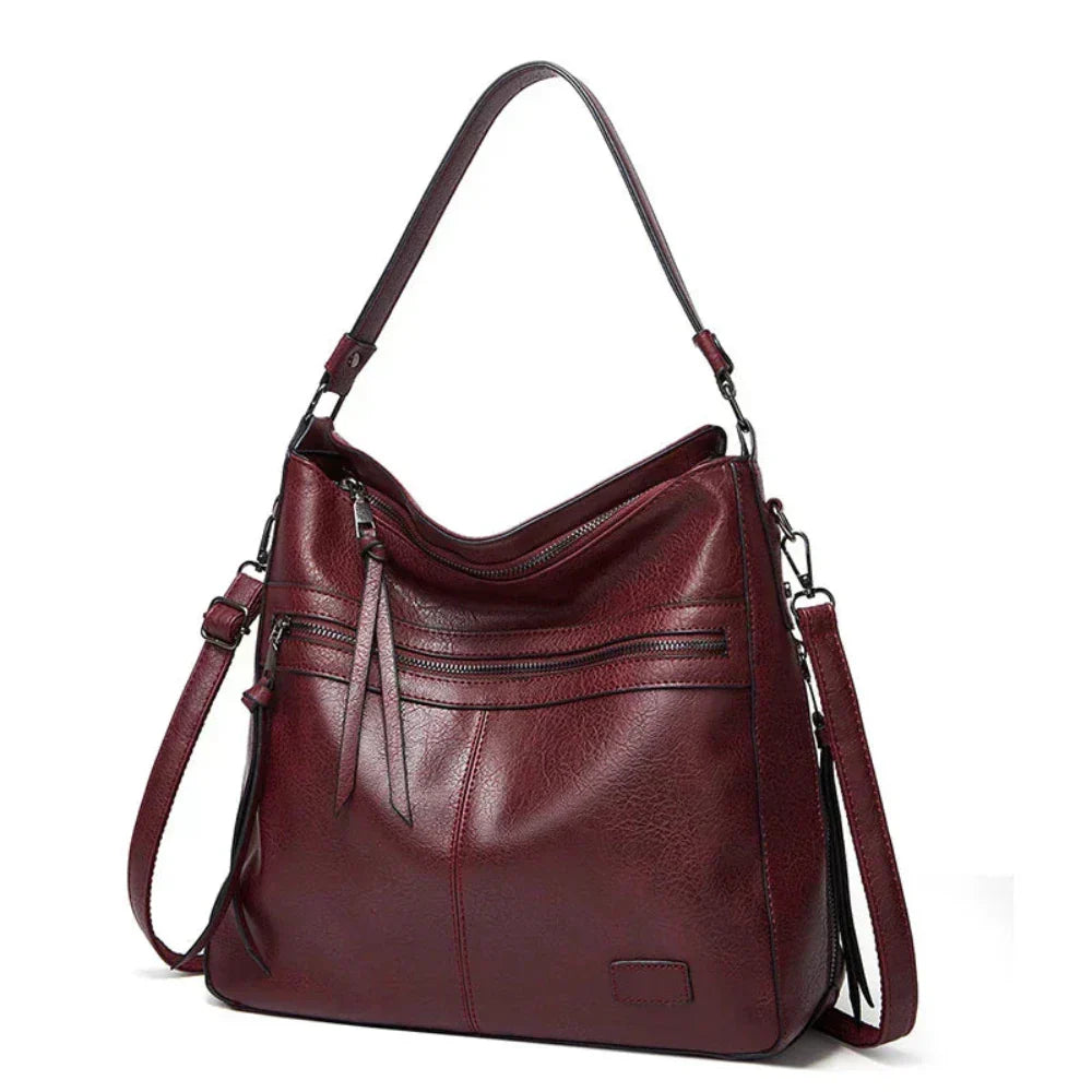 Wavlynn Judy vegan leather hobo shoulder bag in neutral tone with dual carry options