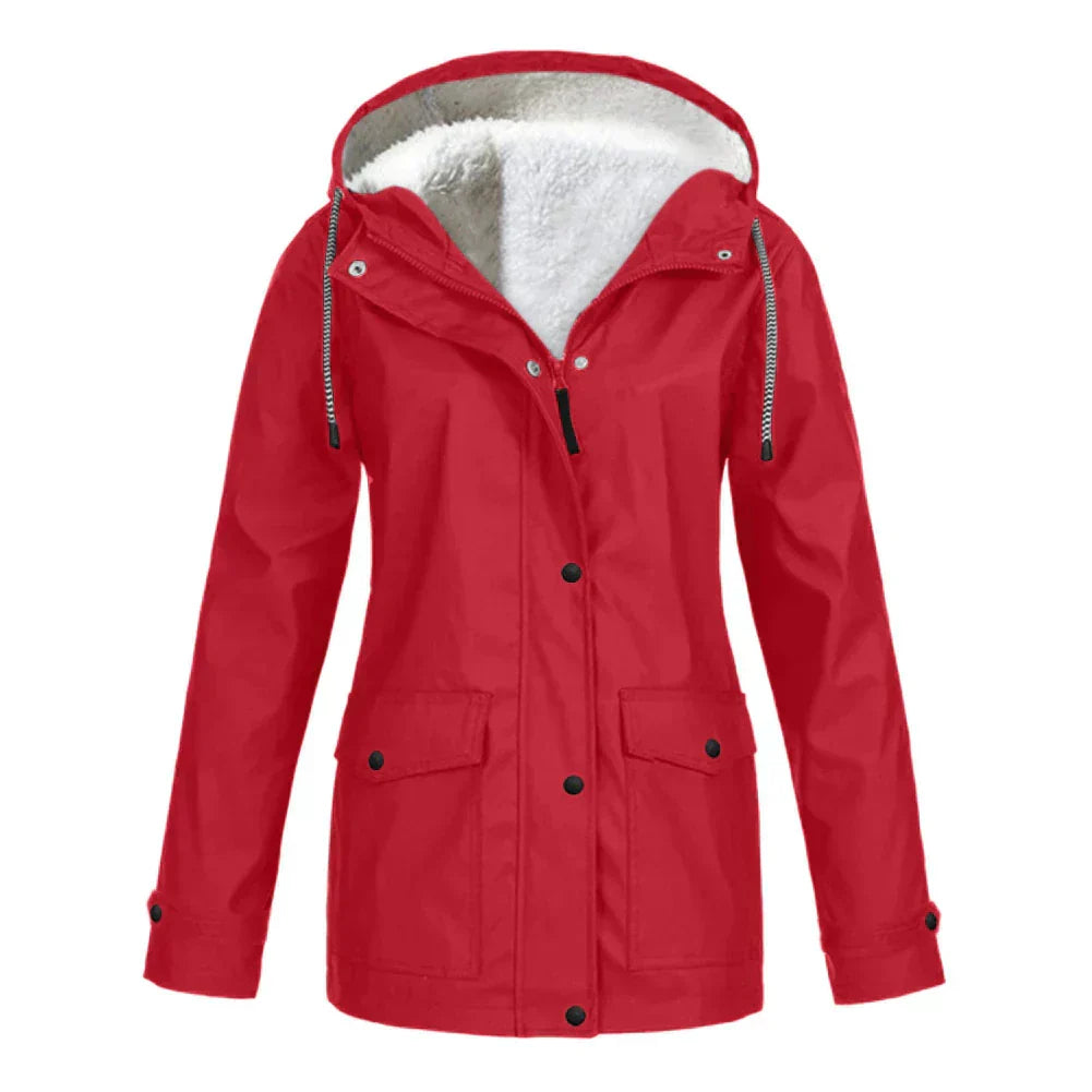 Women's fur-lined parka jacket Kaitlyn by Wavlynn, cozy insulated winter coat with hood