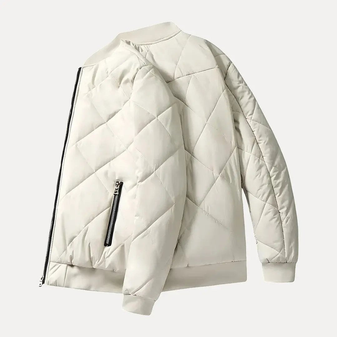 Hugo fleece lined cotton-padded jacket in relaxed fit with cozy fleece interior for cold weather warmth