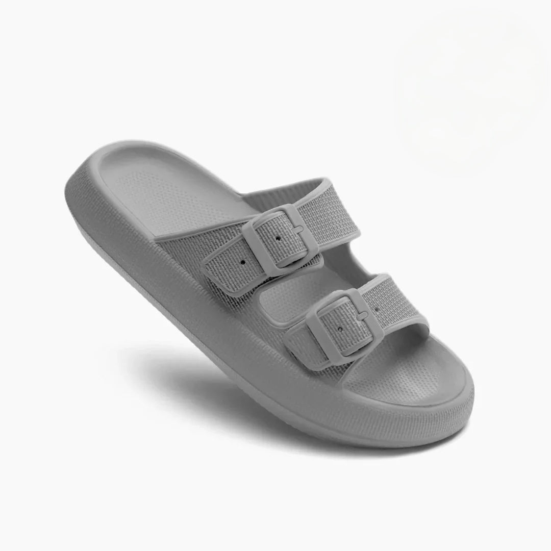 Marlowe women's sandals in neutral tones, elegant open-toe design with secure supportive fit
