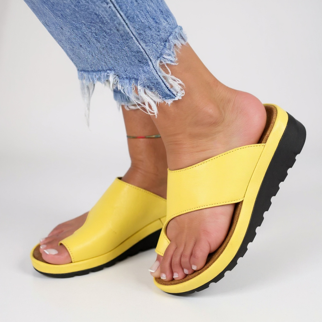 Women's comfort cushioned walking sandals with wide toe box and bunion relief support