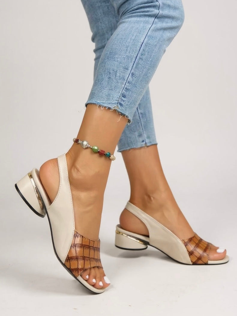 Women's garnet red slingback sandals with cushioned insole and adjustable ankle strap
