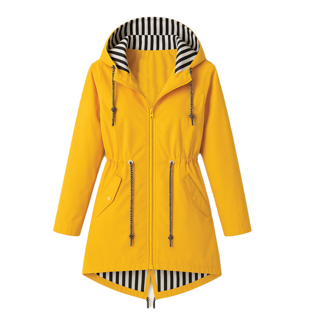 Bonnie lightweight windbreaker with adjustable hood, breathable polyester, flattering fit for spring