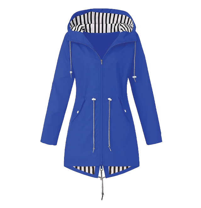 Bonnie lightweight windbreaker with adjustable hood, breathable polyester, flattering fit for spring