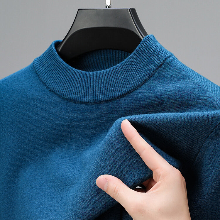Slim fit pure cashmere sweater with ribbed detail in neutral tone for everyday luxury wear