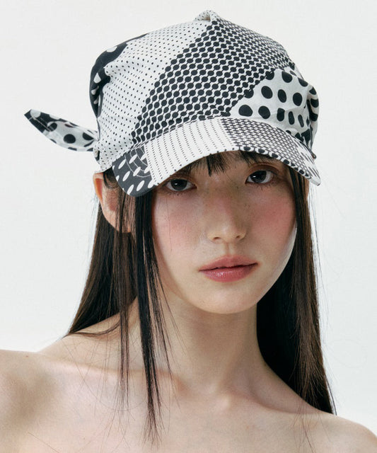 Casquette de baseball à pois noirs et blancs de style japonais - Wavlynn