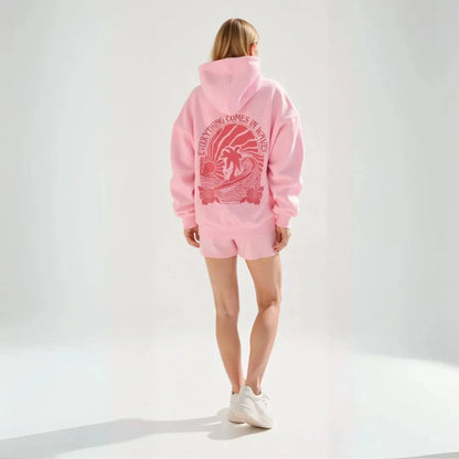 Wavlynn Kai oversized tropical graphic hoodie with palm tree print and wave motto in relaxed fit