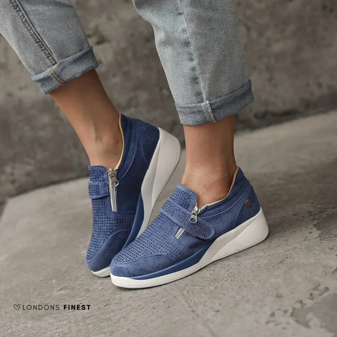 Women's orthopedic shoes in classic style with cushioned insoles and ergonomic arch support design