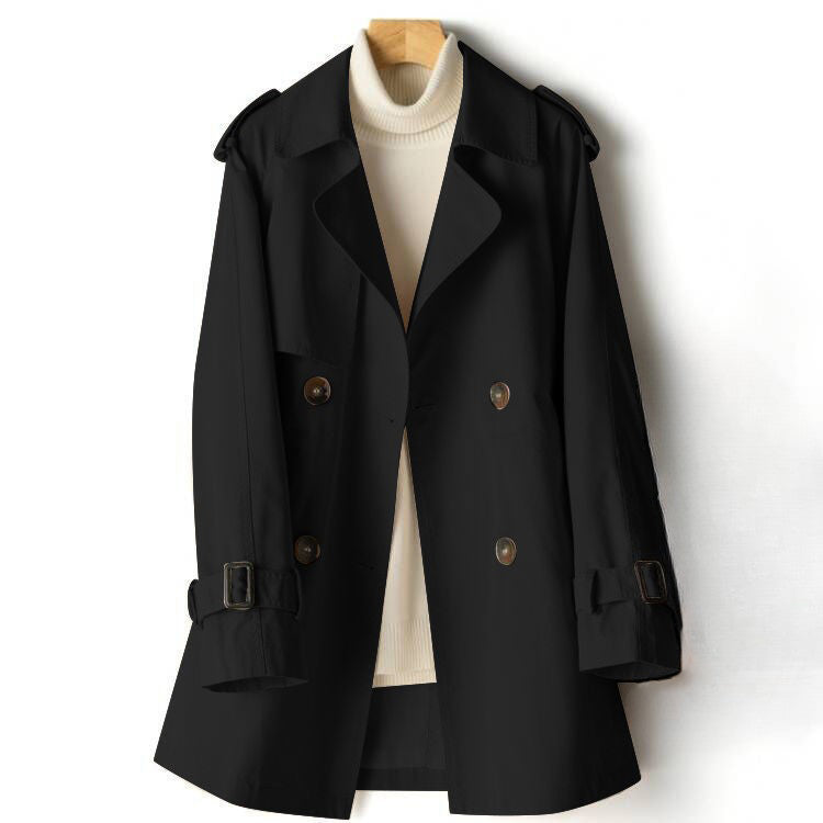 Tailored ivory poly coat L'Eleganza Veloce by Sofia Amoretti classic cut lightweight modern silhouette