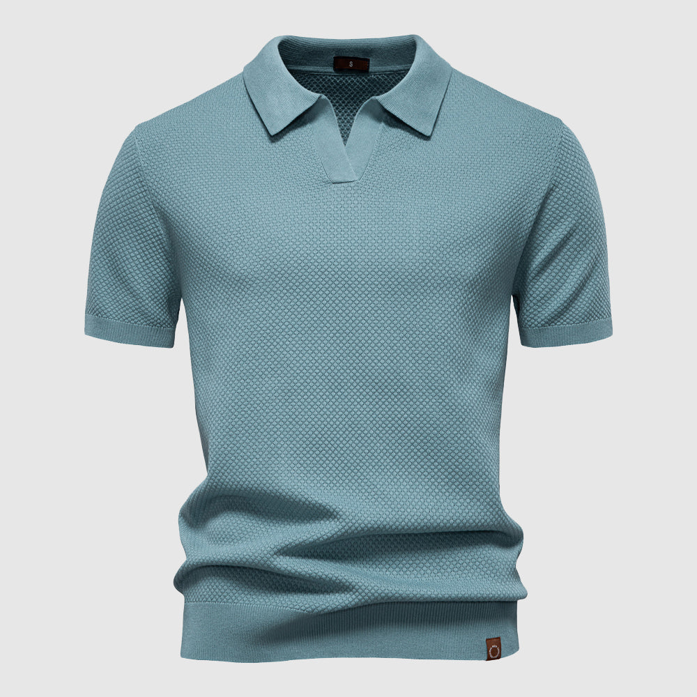 Lorenzo Vitali L'Eleganza di Milano silky polo shirt breathable poly-viscose blend classic fit