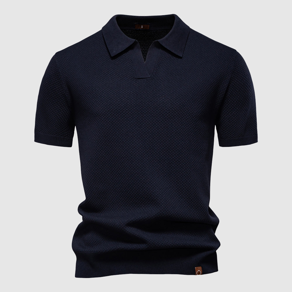 Lorenzo Vitali L'Eleganza di Milano slim-fit polo shirt silky poly-viscose blend breathable fabric