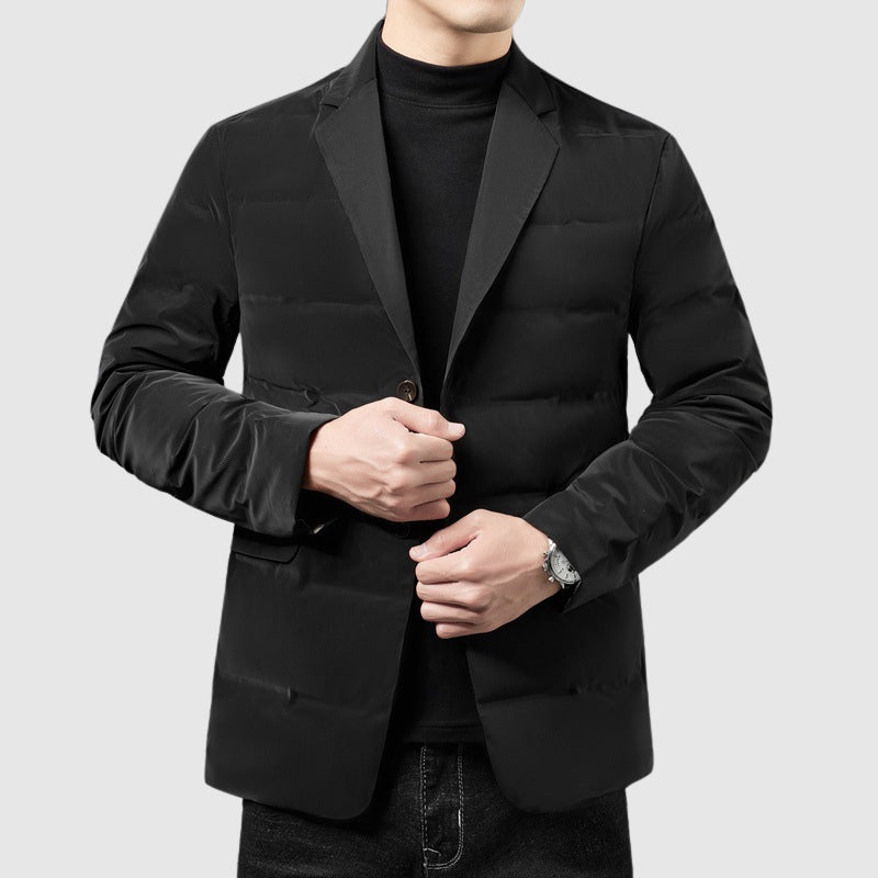 Roberto Russo lightweight luxury puffer jacket men's slim fit with HeatLock insulation poly-blend
