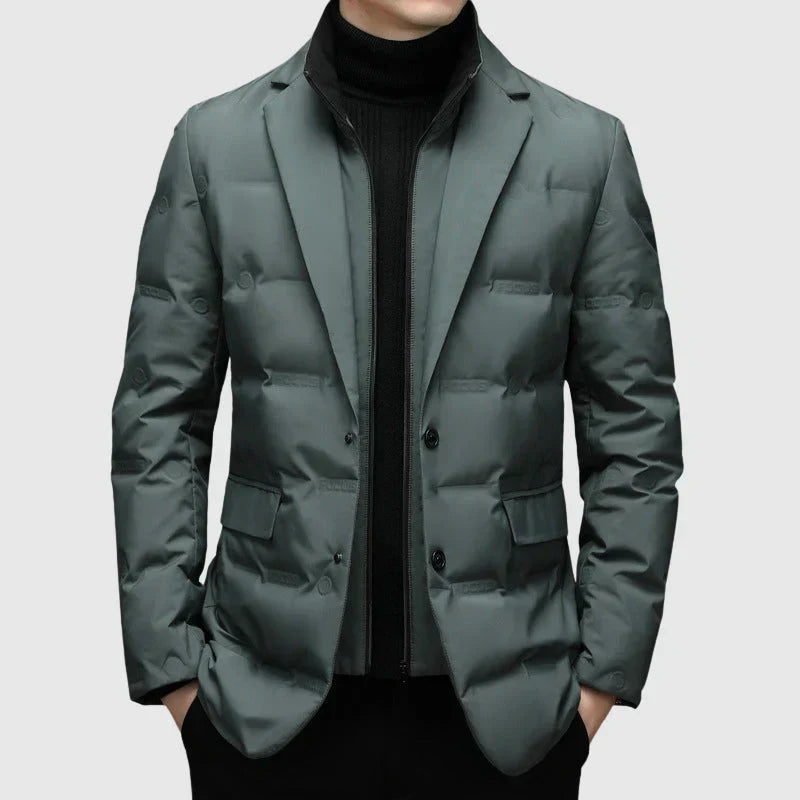 Colton™ men's padded winter blazer in classic structured fit with insulated quilted lining